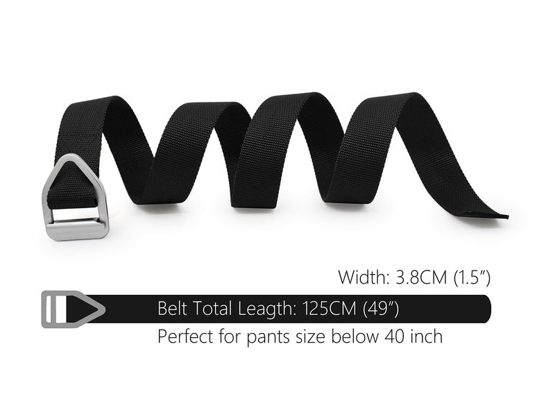 UltraKey Tactical Belt, Military Style Nylon Web Belt for Outdoor Sports Black - Image 3